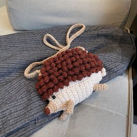 Cute Children's Hedgehog Knitted Crossbody Bag Fashion