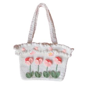 Handmade Woven Bag Diy Woolen Tulip