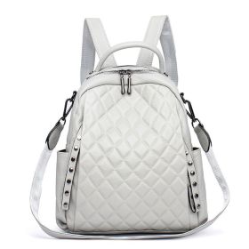 Large Capacity Lingge Women's Casual Backpack (Color: Grey)