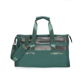 Cat And Dog Pet Bag Large Capacity Outdoor Portable (Color: Green)