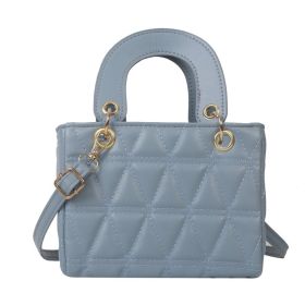 Diamond Small Bag Simple Crossbody (Option: Blue Without Pendant)