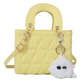 Diamond Small Bag Simple Crossbody (Option: Yellow Plus Pendant)
