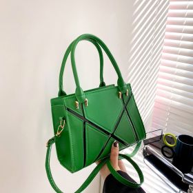 Large Capacity Casual Shoulder Portable Trendy Women Classy Tote Bag (Color: Green)