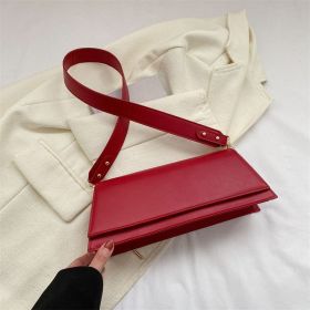 Shoulder Crossbody Small Square Bag (Color: Red)