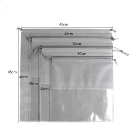 Blank Dustproof Storage Non-woven Bag With Moisture-proof Bag (Option: Grey-30x30cm-1PCS)