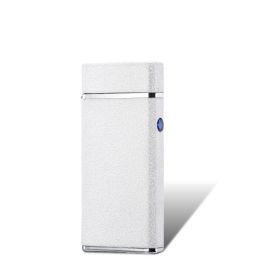 USB rechargeable lighter (Option: Matte silver)