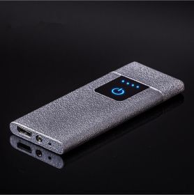 USB rechargeable lighter (Option: Frosted grey)