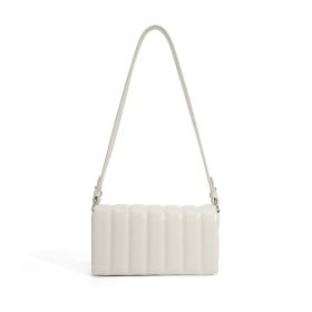 Fashionable One Shoulder Crossbody Small Square Bag (Color: White)