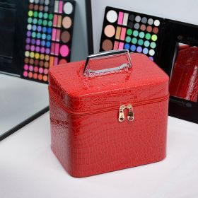 Storage Bag Skin Care Bag Cosmetic Case (Option: Red Single Layer Large)