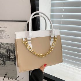 New Commuter Large Capacity Fashionable Shoulder Tote Bag (Color: Khaki)