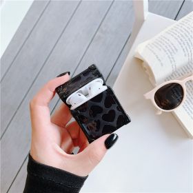Compatible with Apple, Love laser electroplating soft shell earphone sleeve (Option: Black-Airpods Pro)