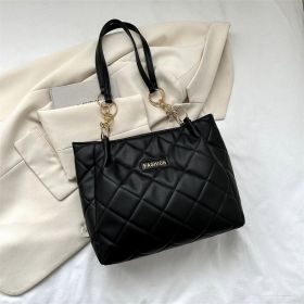 Large Capacity Shoulder Women's Fashion Tote Bag (Color: Black)