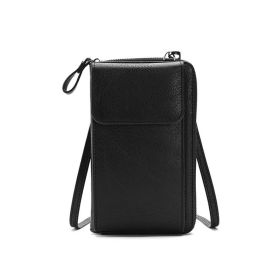 Multi Functional Solid Color Fashionable And Simple One Shoulder Bag (Color: Black)