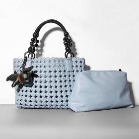 Fashion Women's Portable Shoulder Bag (Option: Light Blue-31x8x24cm)