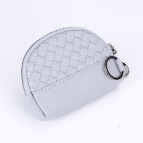 Handwoven Women's Wallet With Minimalist Leather (Option: Pale blue)