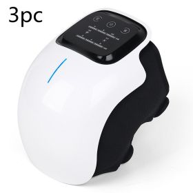 Knee Massager To Keep Warm Old Cold Legs, Air Pressure Red Photoelectric Heating Meridian (Option: White-English 3pc)