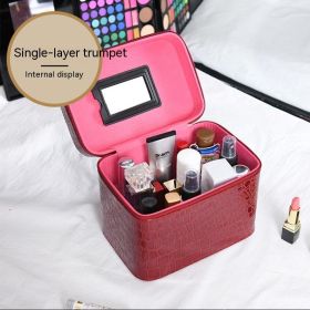 Storage Bag Skin Care Bag Cosmetic Case (Option: Wine Red Single Layer Small)