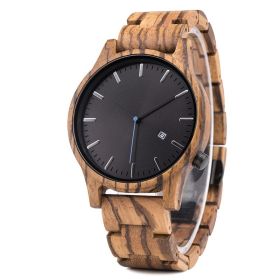 DODO DEER wooden calendar watch (Color: Yellow)