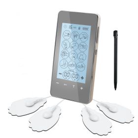 Color Screen Digital Meridian Massager 12 Modes Touch Screen (Option: Gold-EU)