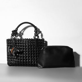 Fashion Women's Portable Shoulder Bag (Option: Black-31x8x24cm)