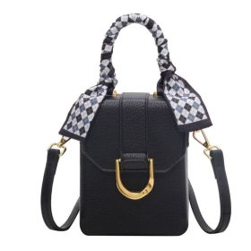 New Fashion Scarf Decoration Handbag Women's Versatile Crossbody (Color: Black)