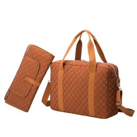 Portable Multifunctional Mother And Baby Bag (Color: Coffee)