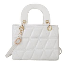 Diamond Small Bag Simple Crossbody (Option: White Without Pendant)