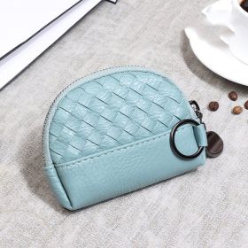 Handwoven Women's Wallet With Minimalist Leather (Option: Light Blue)
