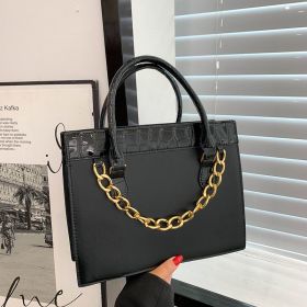 New Commuter Large Capacity Fashionable Shoulder Tote Bag (Color: Black)