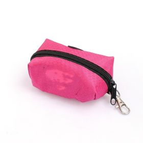Outdoor Pet Toilet Storage Bag (Option: Rose Red)