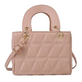 Diamond Small Bag Simple Crossbody (Option: Pink Without Pendant)