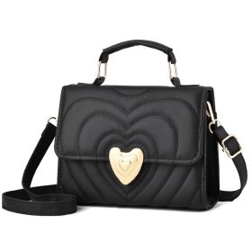 Single Shoulder Bag With Crossbody Carrying (Color: Black)