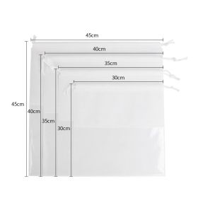 Blank Dustproof Storage Non-woven Bag With Moisture-proof Bag (Option: White-40x40cm-5PCS)
