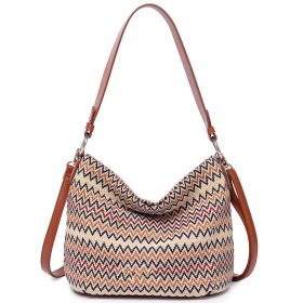 New Women's Vintage Plaid Shoulder Bag Fashion Crossbody Bag (Color: Beige)