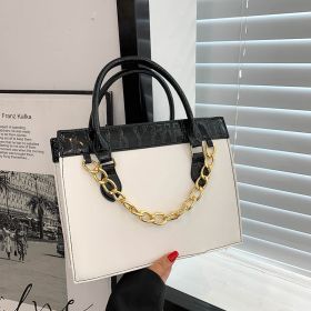 New Commuter Large Capacity Fashionable Shoulder Tote Bag (Color: White)
