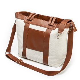 Multi Functional Large Capacity Mother And Baby Shoulder Bag (Color: Brown)