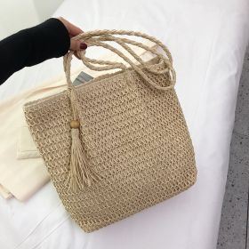 New Fashion Niche Shoulder Bag For Women With Large Capacity (Color: Beige)