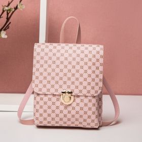 Women's Fashion Retro Printed Shoulder Messenger Bag (Option: Pink Printing)