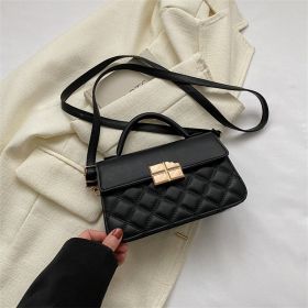 Portable Shoulder Small Square Bag (Color: Black)
