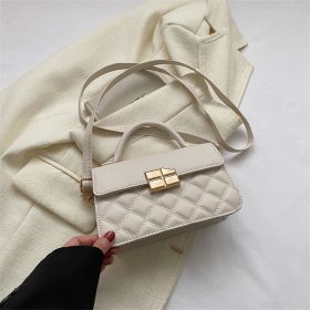 Portable Shoulder Small Square Bag (Color: White)