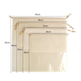 Blank Dustproof Storage Non-woven Bag With Moisture-proof Bag (Option: Beige-30x30cm-1PCS)
