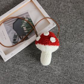 Girls' Handmade Mushroom Wool Bag With Children's Decorative Cartoon (Option: Mushroom bun)