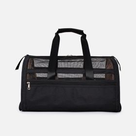 Cat And Dog Pet Bag Large Capacity Outdoor Portable (Color: Black)
