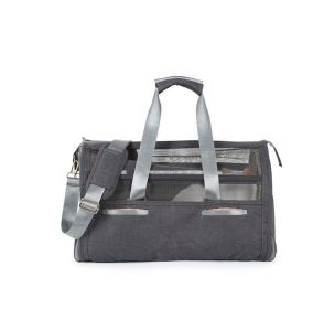 Cat And Dog Pet Bag Large Capacity Outdoor Portable (Color: Grey)