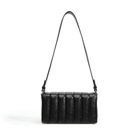 Fashionable One Shoulder Crossbody Small Square Bag (Color: Black)