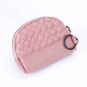 Handwoven Women's Wallet With Minimalist Leather (Option: Lotus root purple)