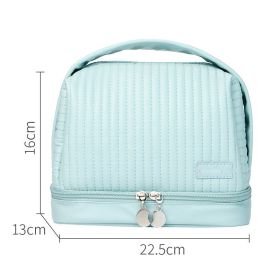 Toast Makeup Bag PU Waterproof And Multifunctional (Option: Light Blue)