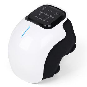 Knee Massager To Keep Warm Old Cold Legs, Air Pressure Red Photoelectric Heating Meridian (Option: White-Chinese)