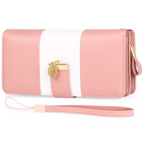 Anti Theft Brush European And American Large Capacity Handbag (Color: Pink)