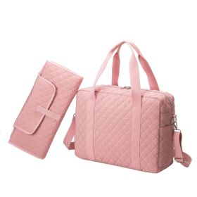 Portable Multifunctional Mother And Baby Bag (Color: Pink)